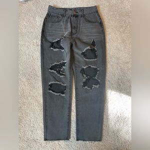 Nasty Gal black ripped jeans